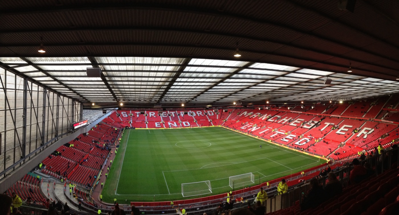 Az Old Trafford stadion belső nézete, Manchester United, Anglia